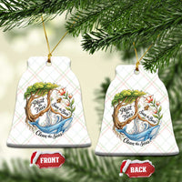 Plant The Trees Save The Bees Clean The Seas Ceramic Ornament Vintage Peace Sign Aesthetic Nature Lover Ocean Conservation