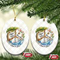 Plant The Trees Save The Bees Clean The Seas Ceramic Ornament Vintage Peace Sign Aesthetic Nature Lover Ocean Conservation