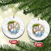Plant The Trees Save The Bees Clean The Seas Ceramic Ornament Vintage Peace Sign Aesthetic Nature Lover Ocean Conservation