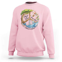 Plant The Trees Save The Bees Clean The Seas Sweatshirt Vintage Peace Sign Aesthetic Nature Lover Ocean Conservation