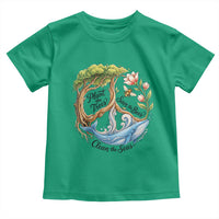 Plant The Trees Save The Bees Clean The Seas Toddler T Shirt Vintage Peace Sign Aesthetic Nature Lover Ocean Conservation