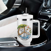 Plant The Trees Save The Bees Clean The Seas Tumbler With Handle Vintage Peace Sign Aesthetic Nature Lover Ocean Conservation