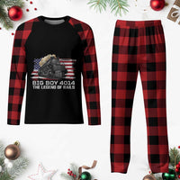 Vintage American Steam Train Plaid Pajama Set Legend of the Rails Heritage Pride