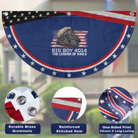 Vintage American Steam Train Patriotic Fan Flag Legend of the Rails Heritage Pride