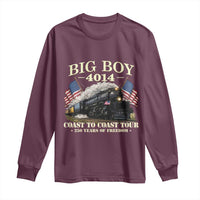 Patriotic Freedom Express Coast to Coast Long Sleeve Shirt Steam Train Legend Heritage Pride