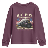 Patriotic Freedom Express Coast to Coast Youth Sweatshirt Steam Train Legend Heritage Pride