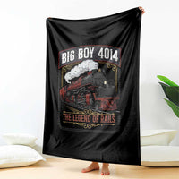 Retro Emblem Classic Steam Train Throw Blanket Locomotive Heritage Pride Legend of the Rails