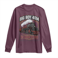 Retro Emblem Classic Steam Train Long Sleeve Shirt Locomotive Heritage Pride Legend of the Rails