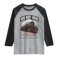 Retro Emblem Classic Steam Train Raglan Shirt Locomotive Heritage Pride Legend of the Rails