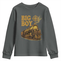 Vintage American Steam Train Locomotive Legend Youth Sweatshirt Compass Adventure Heritage Pride Graphic