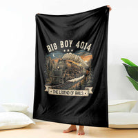 Scenic Mountain Steam Train Graphic Throw Blanket Legend of the Rails Heritage Pride