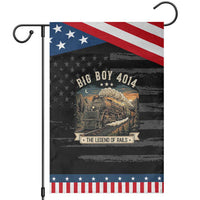 Scenic Mountain Steam Train Graphic Patriotic Garden Flag Legend of the Rails Heritage Pride