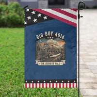 Scenic Mountain Steam Train Graphic Patriotic Garden Flag Legend of the Rails Heritage Pride