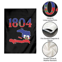 1804 Haiti Map and Flag Garden Flag Haitian Heritage Pride Graphic