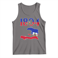 1804 Haiti Map and Flag Tank Top Haitian Heritage Pride Graphic