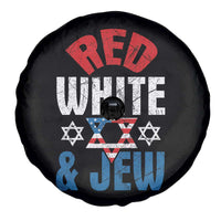Red White and Jew Spare Tire Cover Funny Jewish Patriotic 4th of July Star Of David - Wonder Print Shop