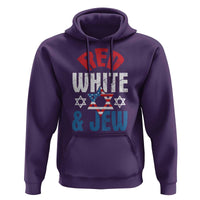 Red White and Jew Hoodie Funny Jewish Patriotic 4th of July Star Of David - Wonder Print Shop