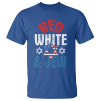 Red White and Jew T Shirt Funny Jewish Patriotic 4th of July Star Of David - Wonder Print Shop