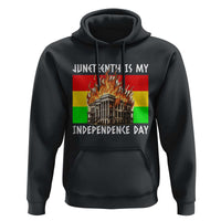 Juneteenth Is My Independence Day Hoodie Bold Afro Liberation Pan-African Flag - Wonder Print Shop