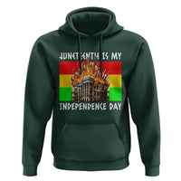 Juneteenth Is My Independence Day Hoodie Bold Afro Liberation Pan-African Flag - Wonder Print Shop