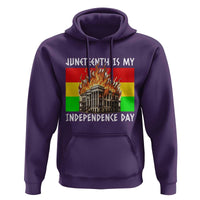 Juneteenth Is My Independence Day Hoodie Bold Afro Liberation Pan-African Flag - Wonder Print Shop