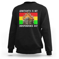 Juneteenth Is My Independence Day Sweatshirt Bold Afro Liberation Pan-African Flag - Wonder Print Shop