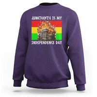 Juneteenth Is My Independence Day Sweatshirt Bold Afro Liberation Pan-African Flag - Wonder Print Shop