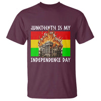 Juneteenth Is My Independence Day T Shirt Bold Afro Liberation Pan-African Flag - Wonder Print Shop