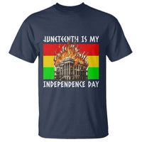Juneteenth Is My Independence Day T Shirt Bold Afro Liberation Pan-African Flag - Wonder Print Shop