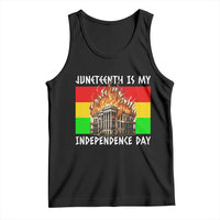 Juneteenth Is My Independence Day Tank Top Bold Afro Liberation Pan-African Flag - Wonder Print Shop