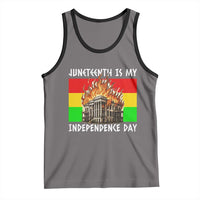 Juneteenth Is My Independence Day Tank Top Bold Afro Liberation Pan-African Flag - Wonder Print Shop