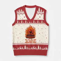 Harriet Tubman and Frederick Douglass V-Neck Knit Sweater Vest We Are the Fire Our Ancestors Whispered About Juneteenth 1865 - Wonder Print Shop