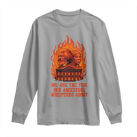 Harriet Tubman and Frederick Douglass Long Sleeve Shirt We Are the Fire Our Ancestors Whispered About Juneteenth 1865 - Wonder Print Shop