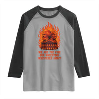 Harriet Tubman and Frederick Douglass Raglan Shirt We Are the Fire Our Ancestors Whispered About Juneteenth 1865 - Wonder Print Shop