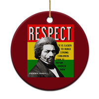 Respect Frederick Douglass Ceramic Ornament It Is Easier To Build Strong Children Empowerment - Wonder Print Shop