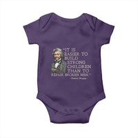 Vintage Frederick Douglass Baby Onesie It Is Easier To Build Strong Children Than To Repair Broken Men - Wonder Print Shop