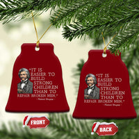 Vintage Frederick Douglass Ceramic Ornament It Is Easier To Build Strong Children Than To Repair Broken Men - Wonder Print Shop