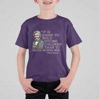 Vintage Frederick Douglass T Shirt For Kid It Is Easier To Build Strong Children Than To Repair Broken Men - Wonder Print Shop