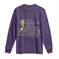 Vintage Frederick Douglass Long Sleeve Shirt It Is Easier To Build Strong Children Than To Repair Broken Men - Wonder Print Shop