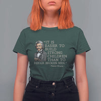 Vintage Frederick Douglass T Shirt For Women It Is Easier To Build Strong Children Than To Repair Broken Men - Wonder Print Shop