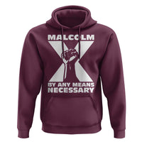 Malcolm X Power Fist Hoodie Civil Rights Leader Pride Bold Statement - Wonder Print Shop