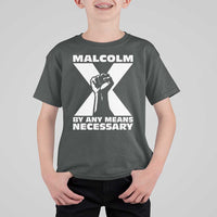 Malcolm X Power Fist T Shirt For Kid Civil Rights Leader Pride Bold Statement - Wonder Print Shop