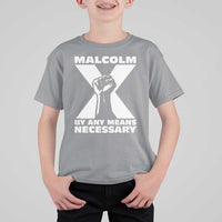 Malcolm X Power Fist T Shirt For Kid Civil Rights Leader Pride Bold Statement - Wonder Print Shop