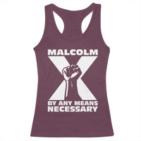 Malcolm X Power Fist Racerback Tank Top Civil Rights Leader Pride Bold Statement - Wonder Print Shop