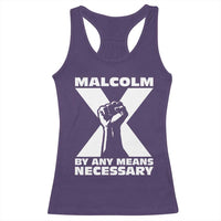 Malcolm X Power Fist Racerback Tank Top Civil Rights Leader Pride Bold Statement - Wonder Print Shop