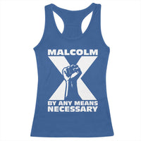 Malcolm X Power Fist Racerback Tank Top Civil Rights Leader Pride Bold Statement - Wonder Print Shop