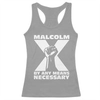 Malcolm X Power Fist Racerback Tank Top Civil Rights Leader Pride Bold Statement - Wonder Print Shop