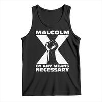 Malcolm X Power Fist Tank Top Civil Rights Leader Pride Bold Statement - Wonder Print Shop