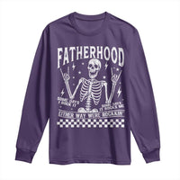 Rockin' Fatherhood Skeleton Long Sleeve Shirt Funny Dad Life Quote Gift for Father’s Day - Wonder Print Shop