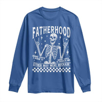 Rockin' Fatherhood Skeleton Long Sleeve Shirt Funny Dad Life Quote Gift for Father’s Day - Wonder Print Shop